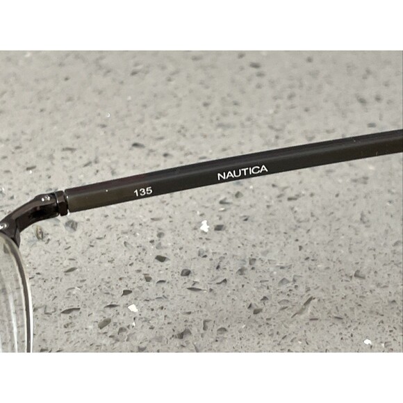 Nautica Eyeglasses Frames ONLY N7036 001 Brown Round Full Rim 46-21-135 - Picture 6 of 12